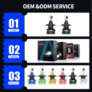 Cấp bằng sáng chế IP67 không thấm nước tất cả-trong-một Led Đèn Pha chuyển đổi Kit 50 Wát 6500K màu trắng H4 H7 9007 Xe LED Đèn pha Bóng đèn - Product Image 6