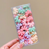 30 pièces/boîte – Adorables élastiques à cheveux pour enfants, motifs dessin animé, bonbons macaron, attaches pour queues de cheval, colorés et décoratifs
