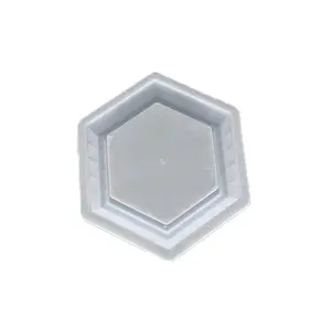 A fábrica vende o feito sob medida PP / ABS pavimentadora de concreto molde jardim decoração oca grama hexagonal plantio tijolo