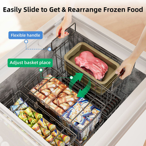 Cestas de Almacenamiento de Alambre Metálico Apilables de Alta Resistencia, Organizadores para Congelador y Refrigerador para Carne y Alimentos - Product Image 2