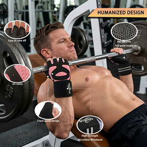 <span class=keywords><strong>Guantes</strong></span> de Levantamiento de Pesas <span class=keywords><strong>para</strong></span> Mujer, <span class=keywords><strong>Guantes</strong></span> de Gimnasio Transpirables de Microfibra con Almohadilla de Palma en Forma de Panal y Soporte <span class=keywords><strong>para</strong></span> Muñeca, <span class=keywords><strong>para</strong></span> Fitness - Product Image 2