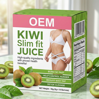 Custom Factory Supply Kiwi Instant Slim Fruit Powder Colorful Flavored Diet Juice Herbal Supplement Filtered Flat Box