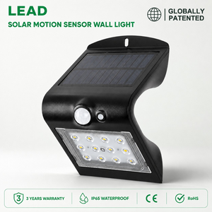 <span class=keywords><strong>Lampe</strong></span> murale solaire LEAD avec garantie de 3 ans, IP65, matériau ignifuge V0, 16 ans d'expérience en OEM, <span class=keywords><strong>lampe</strong></span> de sécurité extérieure pour patio, entrée, mur - Product Image 1