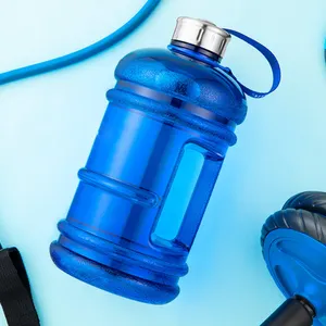 Leakproof Flip Top Motivational Water Bottle Fitness Gym Water Jug Water Bottle With Handle