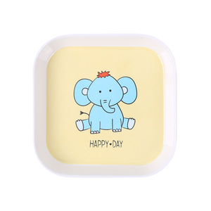 Wuhe Animal Shaped Square Plate Food Grade Plastic Cartoon Design Small Snack Plate For Party - Product Image 3