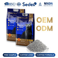 Litière pour chat en bentonite certifiée ISO, sable pour chat en bentonite de sodium, agglomération forte, échantillon gratuit, vente OEM ODM