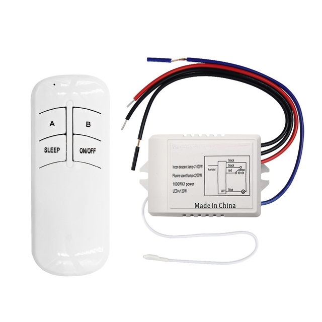 220V wireless remote control switch intelligent lighting ceiling light LED RF433MHz segmented switch remote control