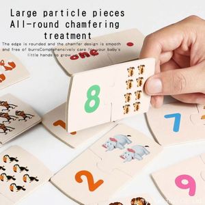 Juguete de Matemáticas Tempranas con Temática de Animales Adorables, Rompecabezas de Madera para Emparejar Números, Rompecabezas de Números y Conteo con Autocorrección - Product Image 4