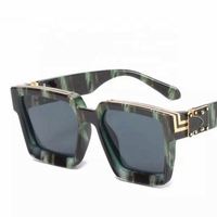Nouvelles Lunettes de Soleil Tendance Noir Léopard Monture Large pour Hommes et Femmes – Lunettes Carrées Surdimensionnées Homme Femme