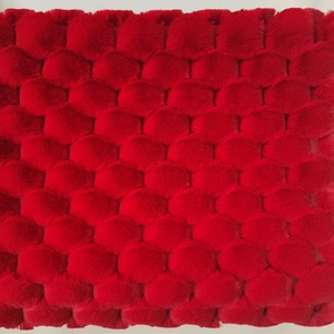 Suministro directo de fábrica, tela de piel de conejo Jacquard rojo de concha de tortuga para prendas, mantas <span class=keywords><strong>Homedeco</strong></span> - Product Image 5