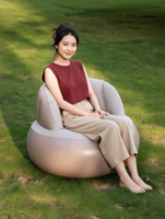 Canapé gonflable automatique avec pompe intégrée, chaise pneumatique portable en PVC pour la maison, le camping, les voyages et la plage