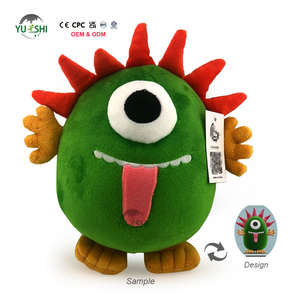 Jouets en peluche personnalisés OEM ODM avec logo, monstres multi-yeux en coton, poupées mascottes, animaux en peluche pour cadeau d'enfant - Product Image 4