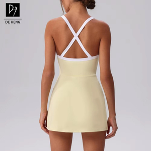 Conjuntos Deportivos Deheng Tops con Logotipo Personalizado, Espalda Descubierta, para Correr, Yoga, Fitness, Casuales, Ajustados, para Mujer - Product Image 5