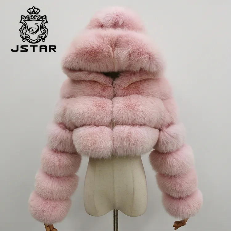 Genuine real fox fur hooded parka coat winter real women fox fur coat popular real fox fur coat