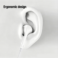 Earphone Semi-in-ear Berkabel Laris Manis dengan Mikrofon, Kontrol Volume, Konektor Type-C, Tahan Air IPX-3, Desain Pas di Telinga, Kabel 1.2m