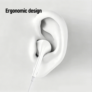 Earphone Semi-in-ear Berkabel Laris Manis dengan Mikrofon, Kontrol Volume, Konektor Type-C, Tahan Air IPX-3, Desain Pas di Telinga, Kabel 1.2m - Product Image 2