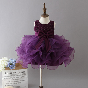 Robe <span class=keywords><strong>tutu</strong></span> blanche de style britannique pour filles de 1 an, robe de fête d'anniversaire mignonne pour bébé fille, robe d'été en tulle moelleux pour enfant avec bo - Product Image 5