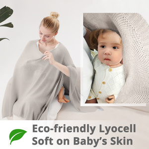 Coperta per Allattamento Pinuotu in Morbido Tessuto Lyocell con Sacchetto per il Bucato, Scialle per <span class=keywords><strong>Neonati</strong></span> Taglia Unica - Product Image 2