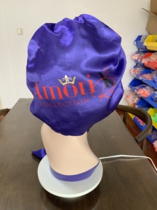 Gorros de Satén Suave de Doble Capa con Diseño de Logotipo Personalizado de Alta Calidad, con Lazos para Mujer, a Bajo Precio - Product Image 4