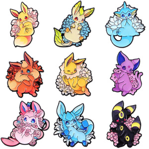 Broche de metal esmaltado de Pokémon Eevee de dibujos animados, lindo, personalizado, para regalo, souvenir, pin de solapa para ropa, venta al por mayor - Product Image 3