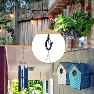 <b>Hanger</b> Hooks with Safety Buckle Windproof Screw Hooks <b>for</b> Hanging <b>Outdoor</b> String <b>Lights</b> Ceiling Hooks Plants <b>Christmas</b> <b>Lights</b> - Product Image 3