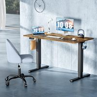 Bureau électrique réglable en hauteur en forme de H de 48 pouces, en bois et métal, bureaux modernes pour ordinateur, bureau à domicile, écriture, étude