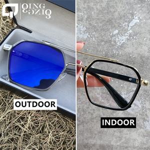 Lunettes de soleil à changement de couleur Lentilles de transition Lunett Photogray <span class=keywords><strong>Antireflet</strong></span>-Design unisexe à double pont, utilisation en extérieur et par ordinateur - Product Image 3