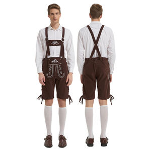Traje Tradicional Alemán Oktoberfest para Hombre, Clásico, hasta la Rodilla, Marrón, Bordado, Lederhosen, Tirantes <span class=keywords><strong>de</strong></span> Poliéster, PartySource Factory - Product Image 2
