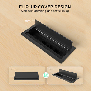 SINOAMIGO CE Enchufe <span class=keywords><strong>de</strong></span> escritorio oculto <span class=keywords><strong>de</strong></span> aluminio para cocina, toma <span class=keywords><strong>de</strong></span> corriente emergente para escritorio - Product Image 4