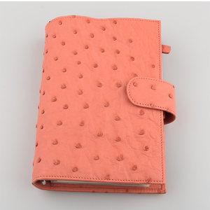 Carnet de voyage A5 en cuir noir gaufré autruche, rechargeable, avec couverture à trois volets, format <span class=keywords><strong>poche</strong></span>, papeterie, cadeau, journal intime - Product Image 6
