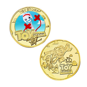 Nouvelle pièce commémorative en or double face de l'anime américain Toy <span class=keywords><strong>Story</strong></span>, pièce personnalisée en feuille d'or - Product Image 5