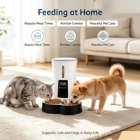Distributeur automatique de nourriture pour animaux de compagnie de qualité supérieure en plastique intelligent avec bol en acier inoxydable de 4 L, distribution quantitative programmée pour chat et chien