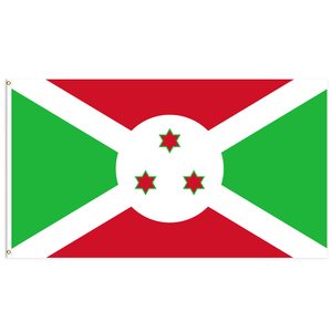 Bandera de <span class=keywords><strong>Burundi</strong></span>, venta al por mayor, personalizada, bandera nacional de todos los países, 3x5 pies, fibra de poliéster colgante para exteriores, entrega rápida personalizada - Product Image 1