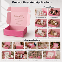 Boîtes d'expédition roses avec logo personnalisé pour les petites entreprises, petites boîtes en carton ondulé pour l'emballage, boîtes cadeaux