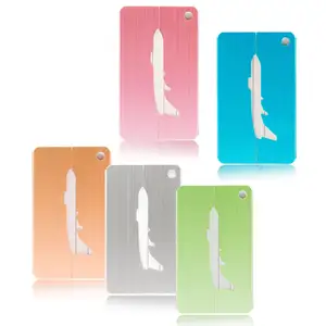 Brushed Airbus aircraft luggage card Aluminum alloy luggage tag bag tag LOGO Conference gifts