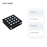 Module de clavier matriciel 4x4, 16 touches tactiles, carte d'entrée GPIO à 8 broches pour panneau de commande de verrouillage par mot de passe Arduino