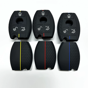 Porte-clés de voiture en silicone créatif à motif nid d'abeille pour <span class=keywords><strong>Mercedes</strong></span> Benz Classe E avec <span class=keywords><strong>protection</strong></span> et décoration - Product Image 6