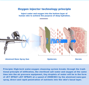 Appareil de beauté facial à oxygène pour spa, 9 en 1, BIO Face Lift, microdermabrasion, production d'oxygène, Hydra Oxygen Jet Peel, blanchiment de la peau - Product Image 5