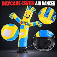 En stock : Danseur gonflable publicitaire à bras ondulants bleus, pour le marketing des centres éducatifs