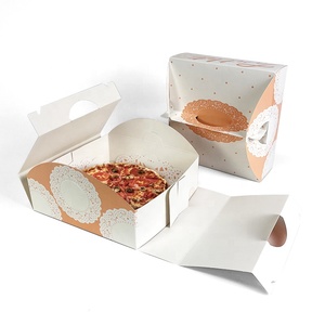 Caja de Cartón Corrugado Ecológica Personalizada de 8, 10 y 12 Pulgadas, Negra y Blanca, para Pizza, con Asa - Product Image 3