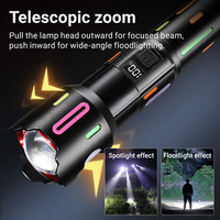 Lampe torche puissante en alliage d'aluminium, la plus puissante, super lumineuse, LED rechargeable, lampe torche EDC