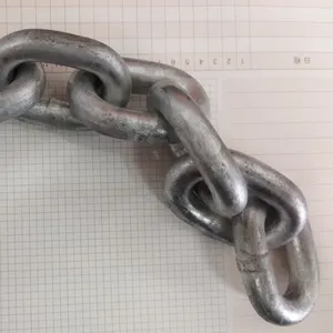 Hot Dip Galvanized Steel Link Zinc Plated Steel DIN 766 763 5685 764 Short Long Link Chain