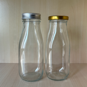 Botella de vidrio transparente de 250 ml para leche, bebidas saludables o crema, con tapa metálica y tapón de plástico <span class=keywords><strong>a</strong></span> presión. - Product Image 3