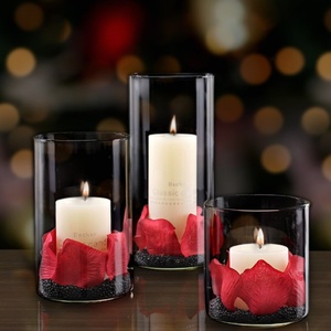 Wedding <b>Decor</b> High Jars Large Clear Glass Candle Holder Water Straight Heat Resistant Floating Empty Sand Candle Containers - Product Image 2