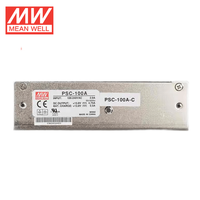 Original Mean Well PSC-100 Series 100W Switching Power Supply dengan Casing Jaring Logam Tegangan Output Tunggal 13.8V/27.6V
