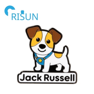 Alfileres de solapa de esmalte duro para cachorros al por mayor, insignias para amantes de los perros, broche de alfiler de peltre, insignia de alfiler de esmalte de perro <span class=keywords><strong>Jack</strong></span> <span class=keywords><strong>Russell</strong></span> Terrier personalizada - Product Image 4