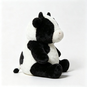 Peluche de vaca personalizado en blanco y negro, peluche de vaca lechera, peluche de vaca con manchas, juguete de peluche de vaca - Product Image 1