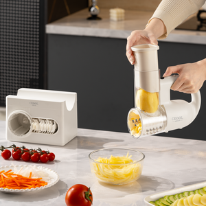 Mini hachoir <span class=keywords><strong>électrique</strong></span> <span class=keywords><strong>pour</strong></span> légumes, trancheuse à fruits et légumes, lame à glace pilée <span class=keywords><strong>pour</strong></span> courgettes, concombres, <span class=keywords><strong>carottes</strong></span>, et légumes de couleur violette - Product Image 3