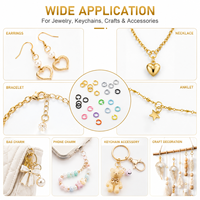 En gros, anneaux ouverts et anneaux fendus en alliage de zinc, style moderne et minimaliste, pour bijoux, colliers, bracelets, pendentifs, artisanat DIY et porte-clés
