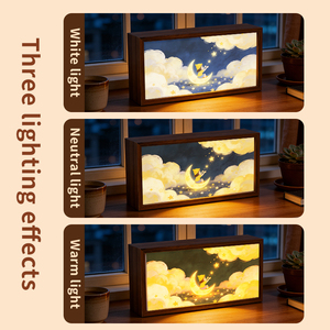 Boîte à lumière LED Bluetooth avec cadre en MDF, <span class=keywords><strong>image</strong></span> imprimée UV 6 couleurs - Product Image 2